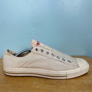 Converse John Varvatos Distressed Beige Sneakers Mens 11 Low Top